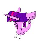  deadskull equine female feral friendship_is_magic fur fuzzy hair horn horse looking_at_viewer mammal my_little_pony plain_background pony purple_coat purple_fur purple_hair smile solo tri-tone_hair twilight_sparkle_(mlp) unicorn white_background 