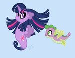  doodlesnap dragon duo equine female friendship_is_magic horn horse mammal my_little_pony pony spike_(mlp) twilight_sparkle_(mlp) unicorn 