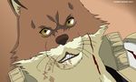  anthro bleach brown_eyes brown_fur canine clothing fangs fur looking_at_viewer male mammal maxime-jeanne sajin_komamura shinigami soul_reaper were werewolf wolf yellow_eyes 