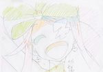  bow color_trace commentary earrings eyepatch harime_nui highres jewelry key_frame kill_la_kill official_art open_mouth production_art sketch smile trigger_(company) 