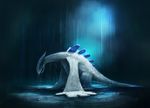  dekus highres lugia nintendo no_humans nu_humans pokemon pokemon_(game) rain rainhighres simple_background solo 