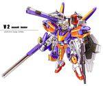  beam_rifle energy_gun gun gundam mecha no_humans shield solo v2_gundam victory_gundam weapon 