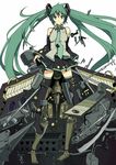  aqua_eyes aqua_hair bad_id bad_pixiv_id detached_sleeves hatsune_miku hyakuen_raitaa long_hair necktie skirt solo thighhighs twintails very_long_hair vocaloid zettai_ryouiki 