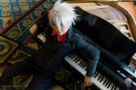  cosplay formal instrument photo piano red_eyes soul_eater soul_eater_(character) soul_eater_(character)_(cosplay) white_hair 