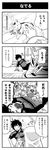  1girl blush cat comic cowboy_shot dress greyscale index kamijou_touma kouji_(campus_life) long_sleeves looking_at_viewer monochrome nun short_hair speech_bubble sphinx_(index) sweatdrop talking tickling to_aru_majutsu_no_index translated uniform 