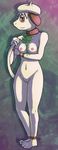  3_toes anthro breasts female green_eyes looking_at_viewer minun_(artist) navel nintendo nipples nude pok&#233;mon pok&#233;morph pok&eacute;mon pok&eacute;morph pussy smeargle solo standing video_games 