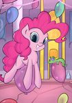  alligator balloon blue_eyes confetti cutie_mark equine female floating friendship_is_magic gummy_(mlp) hair horse inside looking_at_viewer mammal my_little_pony pink_hair pinkie_pie_(mlp) pony reptile scalie star streamers subjectnumber2394 vase 