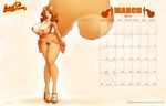  absurd_res anthro areola big_breasts big_tail breasts calendar clothing colored english_text female fluffy_tail freckles fur hair hi_res high_heels huge_breasts lips long_hair mammal march nipples nude orange_fur penny_flynn plain_background pussy red_hair rodent solo squirrel standing tan_fur text thighs translucent transparent_clothing wedge_heels wedges wide_hips zaftigbunnypress 