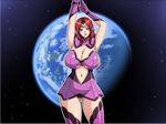  1girl bosei_senshi_uterus_hardcore breasts cleavage earth gaden huge_breasts red_hair space 