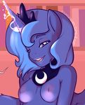  anthrofied blue_hair breasts crown cum equine female friendship_is_magic hair horn horse mammal moosebeam my_little_pony nipples open_mouth pony princess_luna_(mlp) solo tiara winged_unicorn wings 