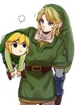  bad_id bad_twitter_id belt black_eyes blonde_hair blue_eyes carrying dual_persona earrings gloves hat jewelry link multiple_boys pointy_ears suzuno_(kazahanasu) the_legend_of_zelda the_legend_of_zelda:_the_wind_waker the_legend_of_zelda:_twilight_princess toon_link 