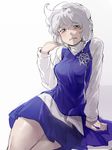  blush geppewi hat letty_whiterock looking_at_viewer open_mouth short_hair silver_hair simple_background sketch solo touhou white_background 