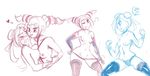  bad_id bad_tumblr_id blush breast_press breasts chun-li drcockula drill_hair han_juri multiple_girls navel one_eye_closed panties panty_pull short_hair sketch small_breasts street_fighter street_fighter_iv_(series) thighhighs topless twin_drills underwear yuri 