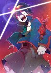  blue_hair fuuchisou goggles goggles_on_head lens_flare male_focus open_mouth shouting simon solo tengen_toppa_gurren_lagann younger 