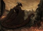  1boy angelus armor caim drag-on_dragoon dragon highres ruins 