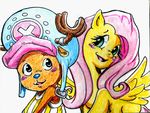  crossover equine fluttershy_(mlp) friendship_is_magic horse irie-mangastudios mammal my_little_pony one_piece pony reindeer tony_tony_chopper wings 