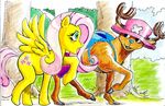  crossover equine fluttershy_(mlp) friendship_is_magic horse irie-mangastudios mammal my_little_pony one_piece pony reindeer tony_tony_chopper wings 