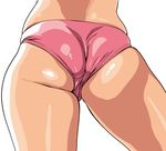  ass ass_focus close-up kazumi_yoshiyuki original panties pink_panties shiny shiny_skin simple_background skindentation solo underwear white_background 