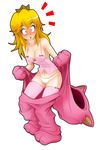  1girl animal_costume big_breasts bigger_version_at_the_source blonde_hair blush breasts cat_ears catsuit cleavage clothed clothing crown female gloves hair jago jhon_alexander lingerie long_hair mario_bros navel nintendo panties pantyhose plain_background princess princess_peach royalty solo super_mario_3d_world super_mario_bros. surprise surprised thighhighs underwear video_games white_background 