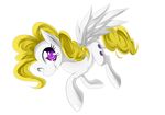  alpha_channel blonde_hair cutie_mark equine female fur hair hi_res looking_at_viewer mammal my_little_pony one_eye_closed pegasus plain_background purple_eyes smile surprise_(mlp) transparent_background white_fur wings zaiyaki 