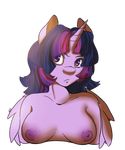  alpha_channel anthro anthrofied arnachy big_breasts breasts bust equine female friendship_is_magic fur hair horn horse looking_at_viewer mammal my_little_pony plain_background pony purple_eyes purple_fur purple_hair solo transparent_background twilight_sparkle_(mlp) winged_unicorn wings 