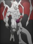  abs anthro balls barbs biceps big_penis claws dragon erection fangs front green_eyes grey_skin horn knot lexor male masturbation muscles nude pecs penis plain_background pose presenting raised_leg red_skin reptile scales scalie sheath slit solo spikes standing teeth thick_penis toe_claws toned tridark two_toes wings 