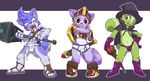  ?? anthro blue_fur briefs canine clothed clothing fundoshi fur green_fur kaitou kemono looking_at_viewer male mammal plain_background purple_fur skunk spread_legs spreading standing thong underwear white_background white_fur young 