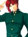  gakuran green_eyes jojo_no_kimyou_na_bouken kakyouin_noriaki mai0124 male_focus red_hair school_uniform solo 