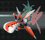  mega_pokemon mega_scizor nintendo no_humans pokemon scizor scyther 