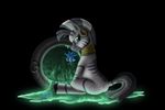  equine feral flower friendship_is_magic looking_at_viewer magic mammal my_little_pony poison_joke sitting solo zebra zecora_(mlp) 