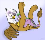  animated anus avian beak blush brown_fur cub dragon duo erection eye_contact female feral friendship_is_magic fur gilda_(mlp) green_eyes gryphon interspecies jepso legs_up lying male missionary_position my_little_pony nuzzling on_back penetration penis pussy pussy_juice sex size_difference spike_(mlp) straight vaginal vaginal_penetration white_fur young 