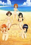  5girls absurdres akiyama_yukari blush female girls_und_panzer highres isuzu_hana multiple_girl nipples nishizumi_miho nude nude_filter photoshop pussy reizei_mako tagme takebe_saori uncensored 