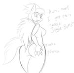  anthro big_butt butt cloud_chaser_(mlp) english_text equine female friendship_is_magic horse jrvanesbroek mammal my_little_pony nude pegasus pony solo text wings 