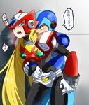  2boys male male_focus multiple_boys robot rockman rockman_x x_(rockman) yaoi zero_(rockman) 