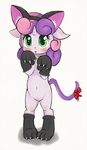  &lt;3 animal_ears blush cat_ears cub equine female feral friendship_is_magic fur green_eyes hair horn horse mammal my_little_pony plain_background pony solo standing sweetie_belle_(mlp) two_tone_hair unicorn white_background white_fur young zokkili 