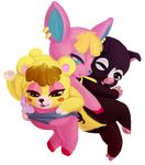  agnes animal_crossing bear cervine deer ear_piercing female fuchsia fuchsia_(animal_crossing) mammal nintendo piercing pig porcine purochen tammy_(animal_crossing) video_games 