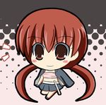  bad_id bad_pixiv_id blush brown_eyes brown_hair chibi lowres midriff musujime_awaki ogarasu open_clothes red_hair skirt solo to_aru_majutsu_no_index twintails 