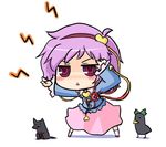  blush chibi duplicate heart kaenbyou_rin kaenbyou_rin_(cat) komeiji_satori nekoyama pink_eyes pink_hair reiuji_utsuho reiuji_utsuho_(bird) touhou triangle_mouth 