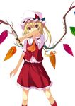  amaa_(chou_dennou_jidai) blood flandre_scarlet hat knife red_eyes solo touhou wings 