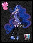  dress equestria_girls equine female horn mammal monster monster_girl monster_high my_little_pony nemoturunen princess_luna_(eg) smile solo winged_unicorn wings 