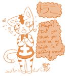  animal_crossing blush cat english_text feline female japanese_text lacgl mammal monochrome nintendo tabby_(animal_crossing) text translated translation_request video_games 