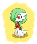  chibi gardevoir neichii nintendo no_humans pokemon red_eyes scarf solo 