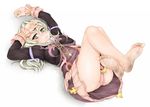  artist_request barefoot dirty_feet elize_lutus feet feet_up highres lying on_back panties smile soles solo tales_of_(series) tales_of_xillia toes underwear 