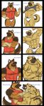  big_muscles canine comic dog eyes_closed kenailykos male mammal muscles open_mouth 