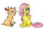  cervine crossover cub equine fawn fluttershy_(mlp) friendship_is_magic horse irie-mangastudios mammal my_little_pony one_piece pony reindeer tony_tony_chopper wings young 