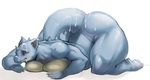  all_fours ass_up breast_squish breasts butt chubby cum cum_on_butt cum_on_face female horn l1zardman nidoqueen nintendo nude pok&#233;mon pok&eacute;mon presenting raised_tail scalie solo thick_thighs video_games wide_hips 
