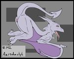  aerodactyl all_fours ass_up backlash91 blush butt claws female feral half-closed_eyes nintendo pok&#233;mon pok&eacute;mon presenting presenting_hindquarters presenting_pussy pussy solo spade_tail toe_claws video_games wings 