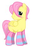  butterscotch crossgender cub cutie_mark equine fluttershy_(mlp) friendship_is_magic fur hair horse invalid_color male mammal my_little_pony pegasus pink_hair pony shy socks wings yellow_fur young 