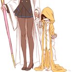  1boy 1girl blazblue child oversized_clothes skirt tagme trinity_glassfield yellow_eyes yuuki_terumi 