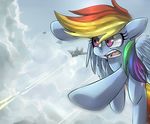  cloud equine female flying friendship_is_magic fur hair mammal multi-colored_hair my_little_pony pegasus rainbow_dash_(mlp) rainbow_hair solo tongue uc77 wings 